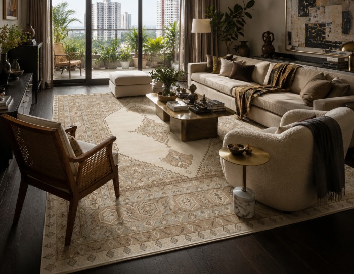 light rug for dark wood floor